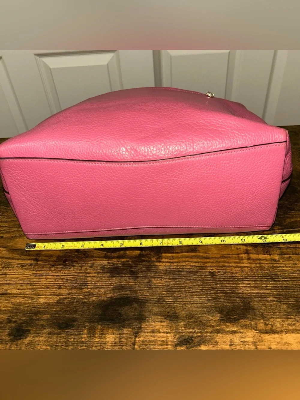 Coach Pebbled Leather Rich Berry Pink Medium Tote